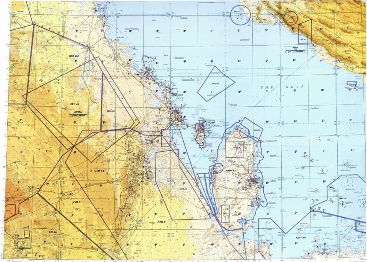 Karta över område qatar