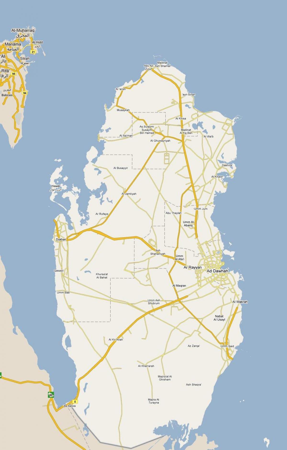 karta som visar qatar