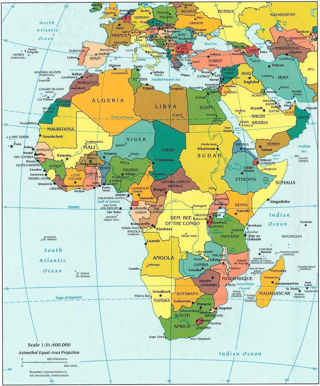Karta över qatar afrika