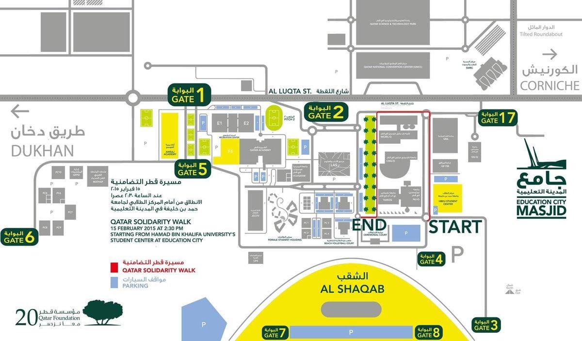 Karta av qatar foundation