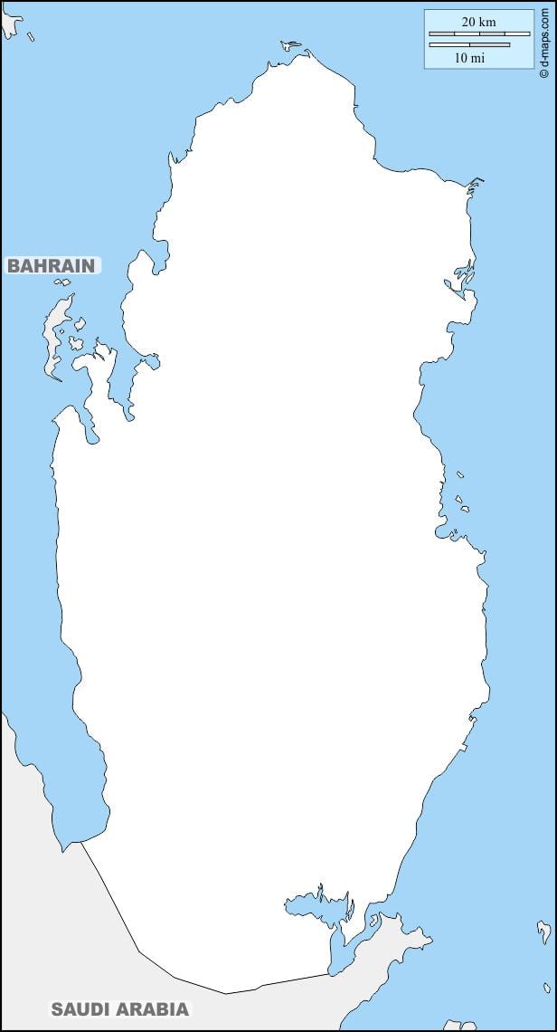 Karta över qatar översikt