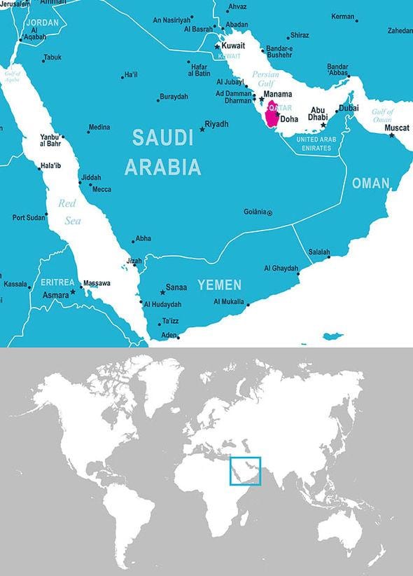 Karta över qatar läge