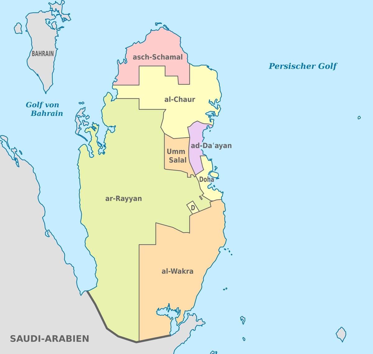 Karta över qatar vektor