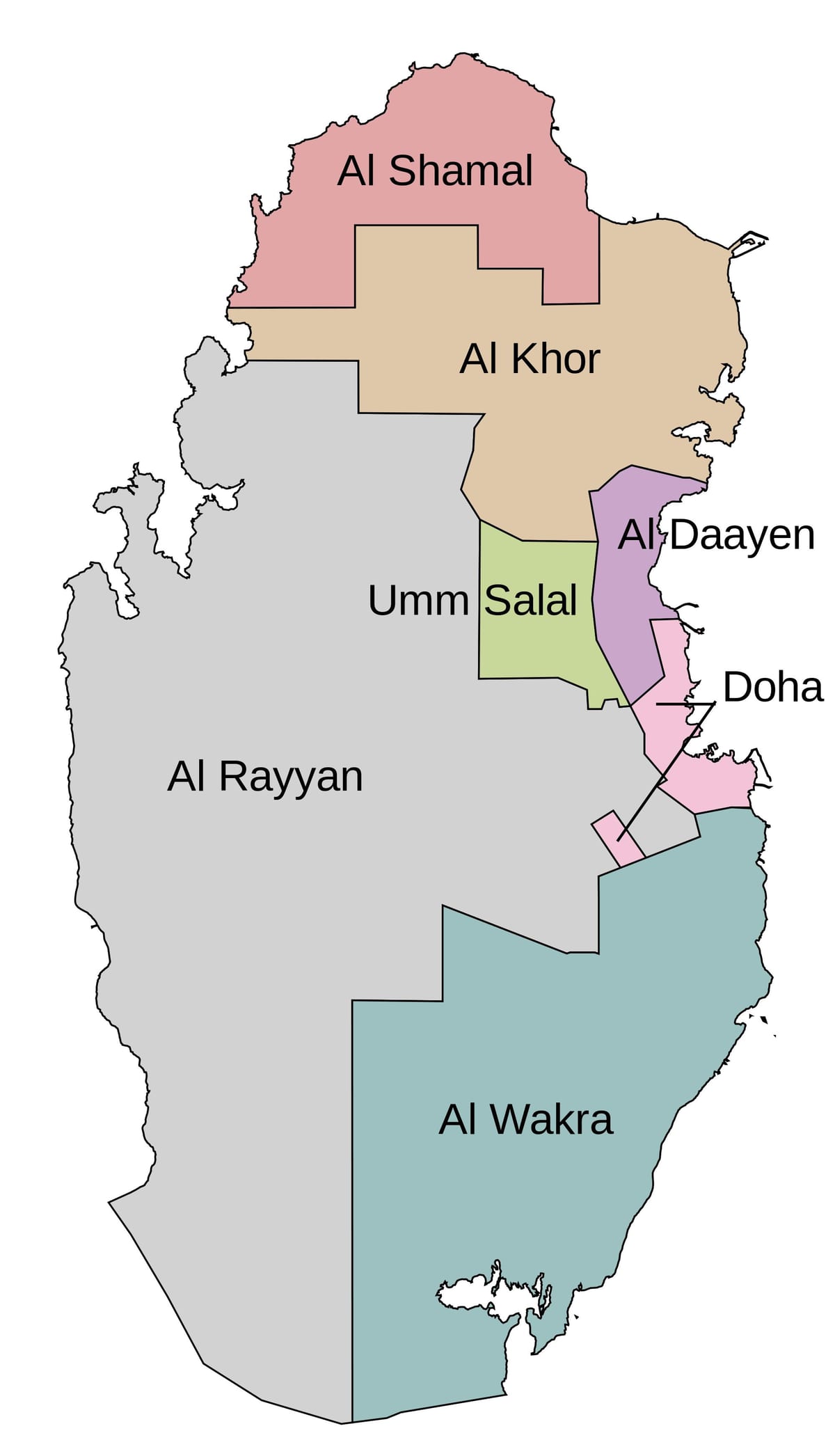 Karta över qatar kommun