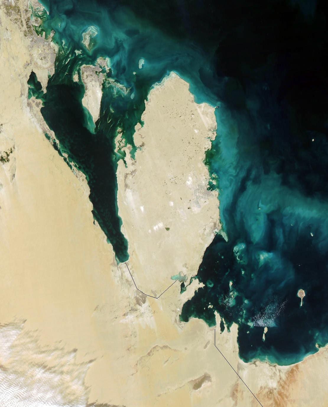 Karta över satellit-qatar