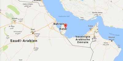 Karta över doha och qatar på världskartan