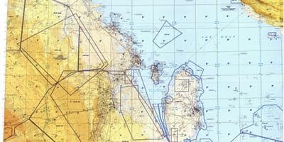 Karta över område qatar