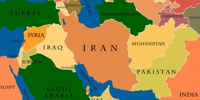 Karta över doha och qatar mellanöstern