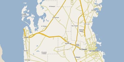 Karta som visar qatar