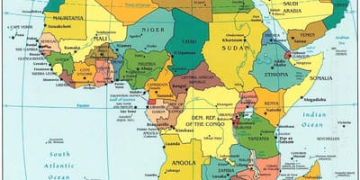 Karta över qatar afrika 