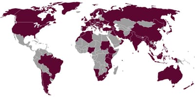 Qatar airlines destinationer karta
