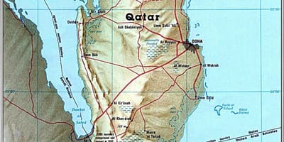Karta över fysiska qatar