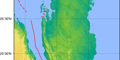 Karta över qatar geografi