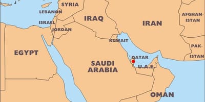 Världskarta qatar läge