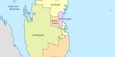 Karta över qatar vektor