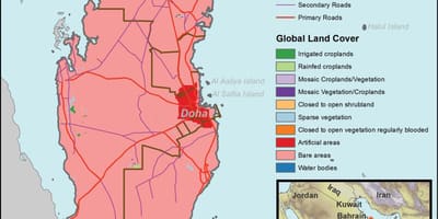 Karta över qatar klimat