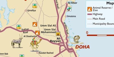 Karta över qatar turist